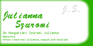julianna szuromi business card